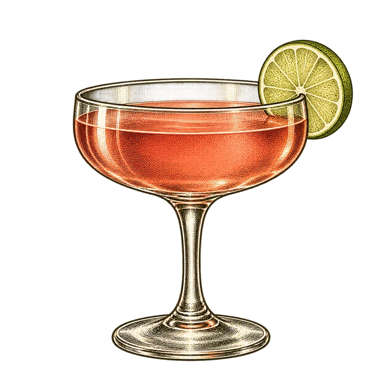 Vintage cocktail engraving: The Professor